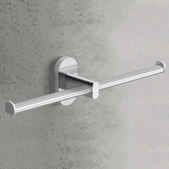 Toilet Paper Holder Toilet Paper Holder, Wall Mounted, Chrome, Double Gedy 5329-13